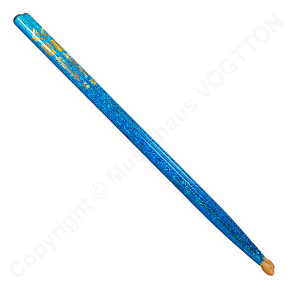 5A Drumsticks, VATER Color Wrap Blue, Hickory, Wood Tip