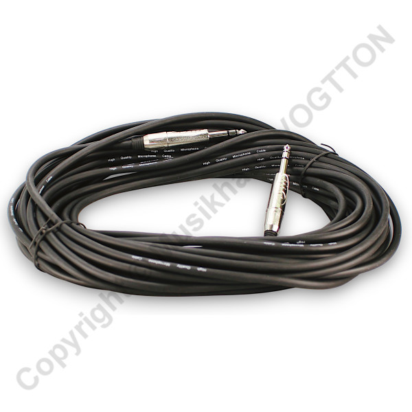 20m Klinke 6,3mm Instrumentenkabel, Symmetrisch